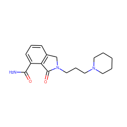 NC(=O)c1cccc2c1C(=O)N(CCCN1CCCCC1)C2 ZINC000143760949