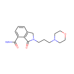 NC(=O)c1cccc2c1C(=O)N(CCCN1CCOCC1)C2 ZINC000143461681