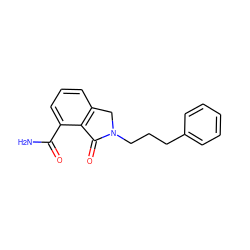 NC(=O)c1cccc2c1C(=O)N(CCCc1ccccc1)C2 ZINC000143742612