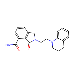 NC(=O)c1cccc2c1C(=O)N(CCN1CCCc3ccccc31)C2 ZINC000143624982