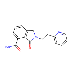 NC(=O)c1cccc2c1C(=O)N(CCc1ccccn1)C2 ZINC000143717394