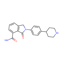 NC(=O)c1cccc2c1C(=O)N(c1ccc(C3CCNCC3)cc1)C2 ZINC000045389545