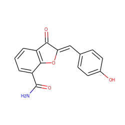 NC(=O)c1cccc2c1O/C(=C\c1ccc(O)cc1)C2=O ZINC000169348804