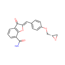 NC(=O)c1cccc2c1O/C(=C\c1ccc(OC[C@@H]3CO3)cc1)C2=O ZINC000169348815