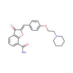 NC(=O)c1cccc2c1O/C(=C\c1ccc(OCCN3CCCCC3)cc1)C2=O ZINC000169348811