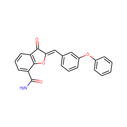 NC(=O)c1cccc2c1O/C(=C\c1cccc(Oc3ccccc3)c1)C2=O ZINC000169348798