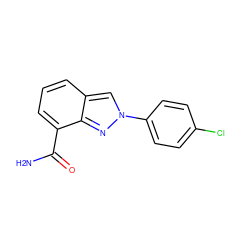 NC(=O)c1cccc2cn(-c3ccc(Cl)cc3)nc12 ZINC000049114842