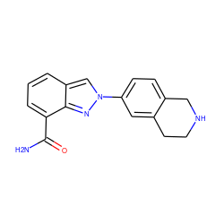 NC(=O)c1cccc2cn(-c3ccc4c(c3)CCNC4)nc12 ZINC000049113121