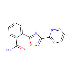 NC(=O)c1ccccc1-c1nc(-c2ccccn2)no1 ZINC000095556863