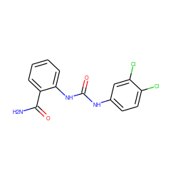 NC(=O)c1ccccc1NC(=O)Nc1ccc(Cl)c(Cl)c1 ZINC000000017634