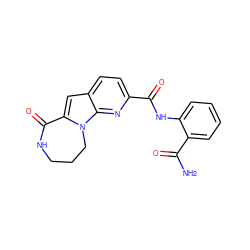 NC(=O)c1ccccc1NC(=O)c1ccc2cc3n(c2n1)CCCNC3=O ZINC000117710204