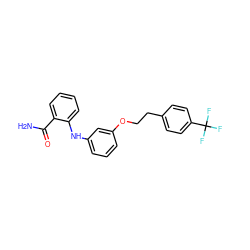 NC(=O)c1ccccc1Nc1cccc(OCCc2ccc(C(F)(F)F)cc2)c1 ZINC000095572361