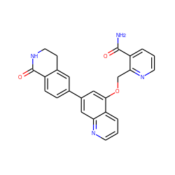 NC(=O)c1cccnc1COc1cc(-c2ccc3c(c2)CCNC3=O)cc2ncccc12 ZINC000147851990