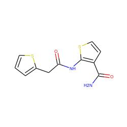 NC(=O)c1ccsc1NC(=O)Cc1cccs1 ZINC000008736102