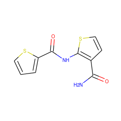 NC(=O)c1ccsc1NC(=O)c1cccs1 ZINC000004275726