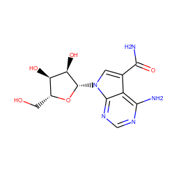 NC(=O)c1cn([C@@H]2O[C@H](CO)[C@@H](O)[C@H]2O)c2ncnc(N)c12 ZINC000004217438