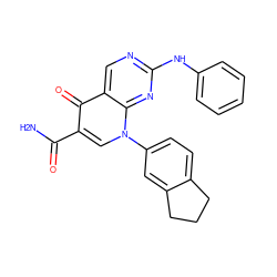 NC(=O)c1cn(-c2ccc3c(c2)CCC3)c2nc(Nc3ccccc3)ncc2c1=O ZINC000029125554