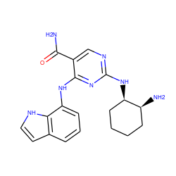 NC(=O)c1cnc(N[C@@H]2CCCC[C@@H]2N)nc1Nc1cccc2cc[nH]c12 ZINC000299867978