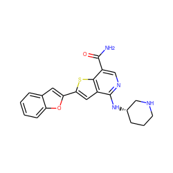 NC(=O)c1cnc(N[C@H]2CCCNC2)c2cc(-c3cc4ccccc4o3)sc12 ZINC000064560839