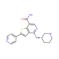 NC(=O)c1cnc(N[C@H]2CCCNC2)c2cc(-c3ccncc3)sc12 ZINC000064550084