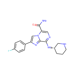 NC(=O)c1cnc(N[C@H]2CCCNC2)c2nc(-c3ccc(F)cc3)cn12 ZINC000096269918