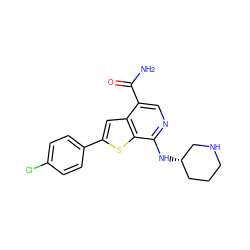 NC(=O)c1cnc(N[C@H]2CCCNC2)c2sc(-c3ccc(Cl)cc3)cc12 ZINC000064559433