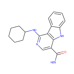 NC(=O)c1cnc(NC2CCCCC2)c2c1[nH]c1ccccc12 ZINC000072124955