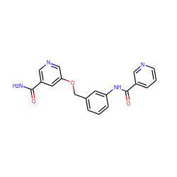 NC(=O)c1cncc(OCc2cccc(NC(=O)c3cccnc3)c2)c1 ZINC000653895426