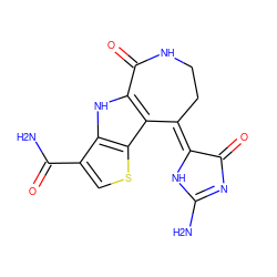 NC(=O)c1csc2c3c([nH]c12)C(=O)NCC/C3=C1/NC(N)=NC1=O ZINC000040410514