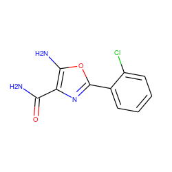 NC(=O)c1nc(-c2ccccc2Cl)oc1N ZINC000013686762