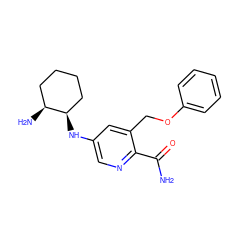 NC(=O)c1ncc(N[C@@H]2CCCC[C@@H]2N)cc1COc1ccccc1 ZINC001772599518