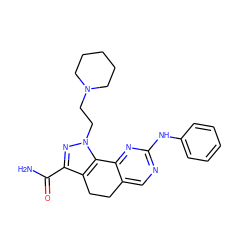 NC(=O)c1nn(CCN2CCCCC2)c2c1CCc1cnc(Nc3ccccc3)nc1-2 ZINC000049089537