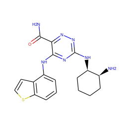 NC(=O)c1nnc(N[C@@H]2CCCC[C@@H]2N)nc1Nc1cccc2sccc12 ZINC000223191477