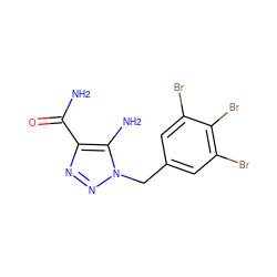 NC(=O)c1nnn(Cc2cc(Br)c(Br)c(Br)c2)c1N ZINC000073163292