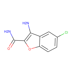 NC(=O)c1oc2ccc(Cl)cc2c1N ZINC000000552866