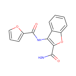 NC(=O)c1oc2ccccc2c1NC(=O)c1ccco1 ZINC000000240269