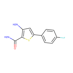 NC(=O)c1sc(-c2ccc(F)cc2)cc1N ZINC000002565073