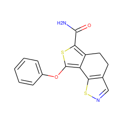 NC(=O)c1sc(Oc2ccccc2)c2c1CCc1cnsc1-2 ZINC000584649056