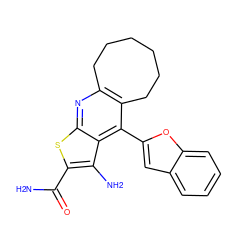 NC(=O)c1sc2nc3c(c(-c4cc5ccccc5o4)c2c1N)CCCCCC3 ZINC000049069144