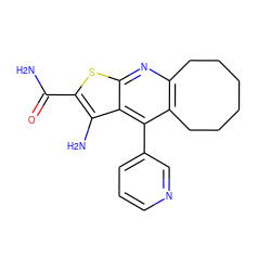 NC(=O)c1sc2nc3c(c(-c4cccnc4)c2c1N)CCCCCC3 ZINC000049067864