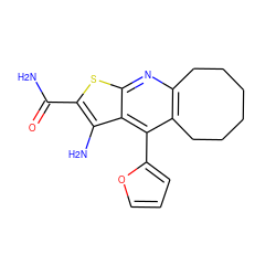 NC(=O)c1sc2nc3c(c(-c4ccco4)c2c1N)CCCCCC3 ZINC000049069357