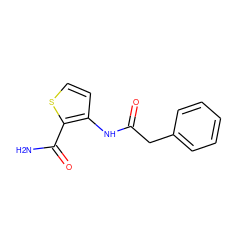 NC(=O)c1sccc1NC(=O)Cc1ccccc1 ZINC000064549751