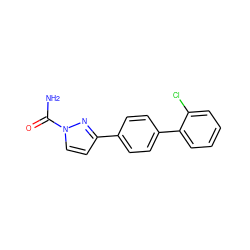 NC(=O)n1ccc(-c2ccc(-c3ccccc3Cl)cc2)n1 ZINC000058468707