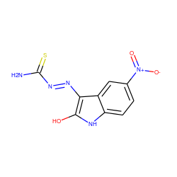 NC(=S)/N=N/c1c(O)[nH]c2ccc([N+](=O)[O-])cc12 ZINC000006473379