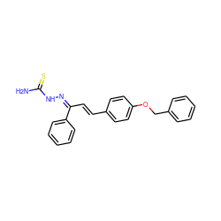 NC(=S)N/N=C(/C=C/c1ccc(OCc2ccccc2)cc1)c1ccccc1 ZINC000072118557