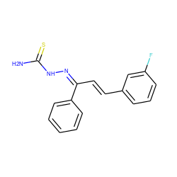 NC(=S)N/N=C(/C=C/c1cccc(F)c1)c1ccccc1 ZINC000072114436