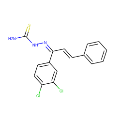 NC(=S)N/N=C(/C=C/c1ccccc1)c1ccc(Cl)c(Cl)c1 ZINC000006808504