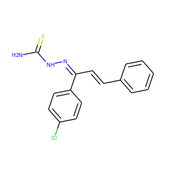 NC(=S)N/N=C(/C=C/c1ccccc1)c1ccc(Cl)cc1 ZINC000072118233