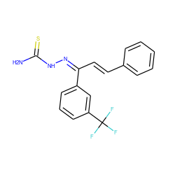 NC(=S)N/N=C(/C=C/c1ccccc1)c1cccc(C(F)(F)F)c1 ZINC000029049202