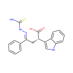 NC(=S)N/N=C(/C[C@H](C(=O)O)c1c[nH]c2ccccc12)c1ccccc1 ZINC000473245327